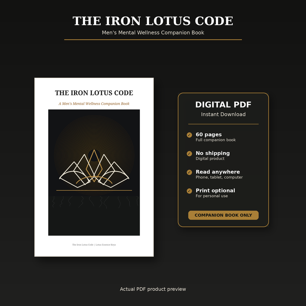 The Iron Lotus Code: A Men's Mental Health Wellness Companion Book