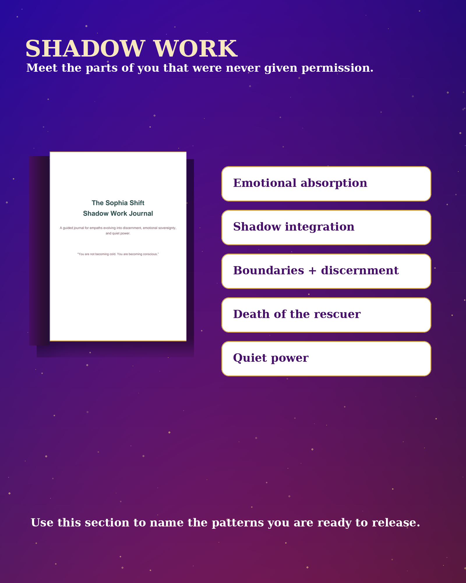 The Sophia Shift: The Complete Guide to Emotional Sovereignty, Shadow Integration, Discernment & Quiet Power