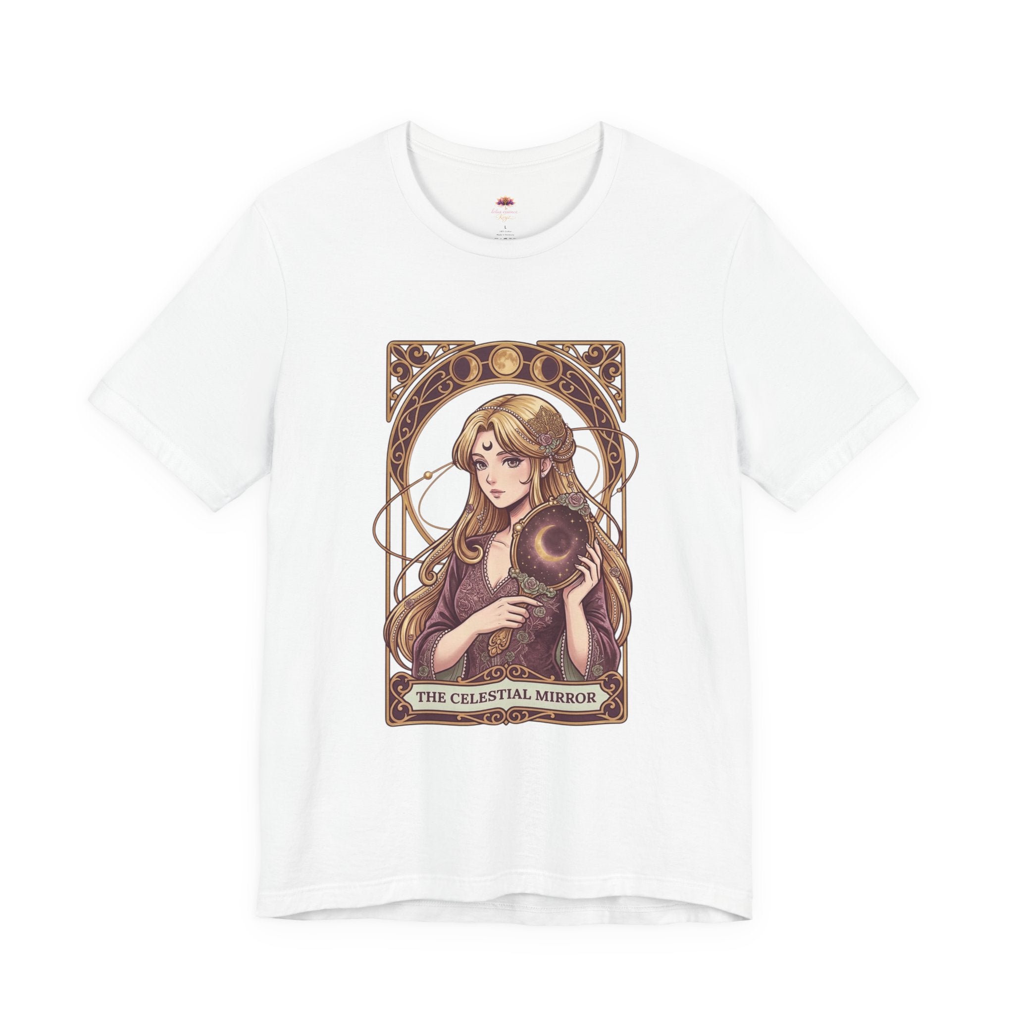 Celestial Mirror Tee | Anime Magical Girl Art | Healing Aesthetic Graphic T-Shirt