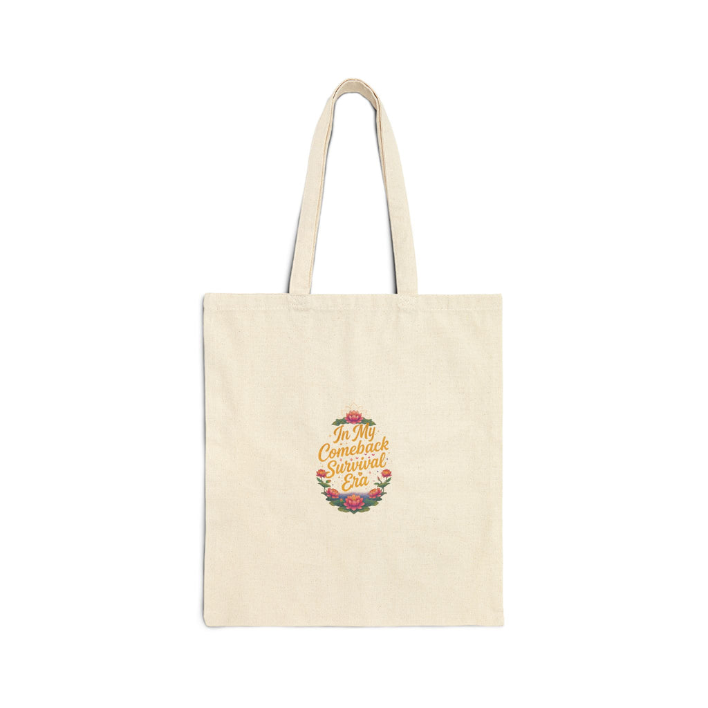 Lotus Essence Keyz Healing Journey Cotton Canvas Tote — Meditation, Yoga & Journaling Carry-All