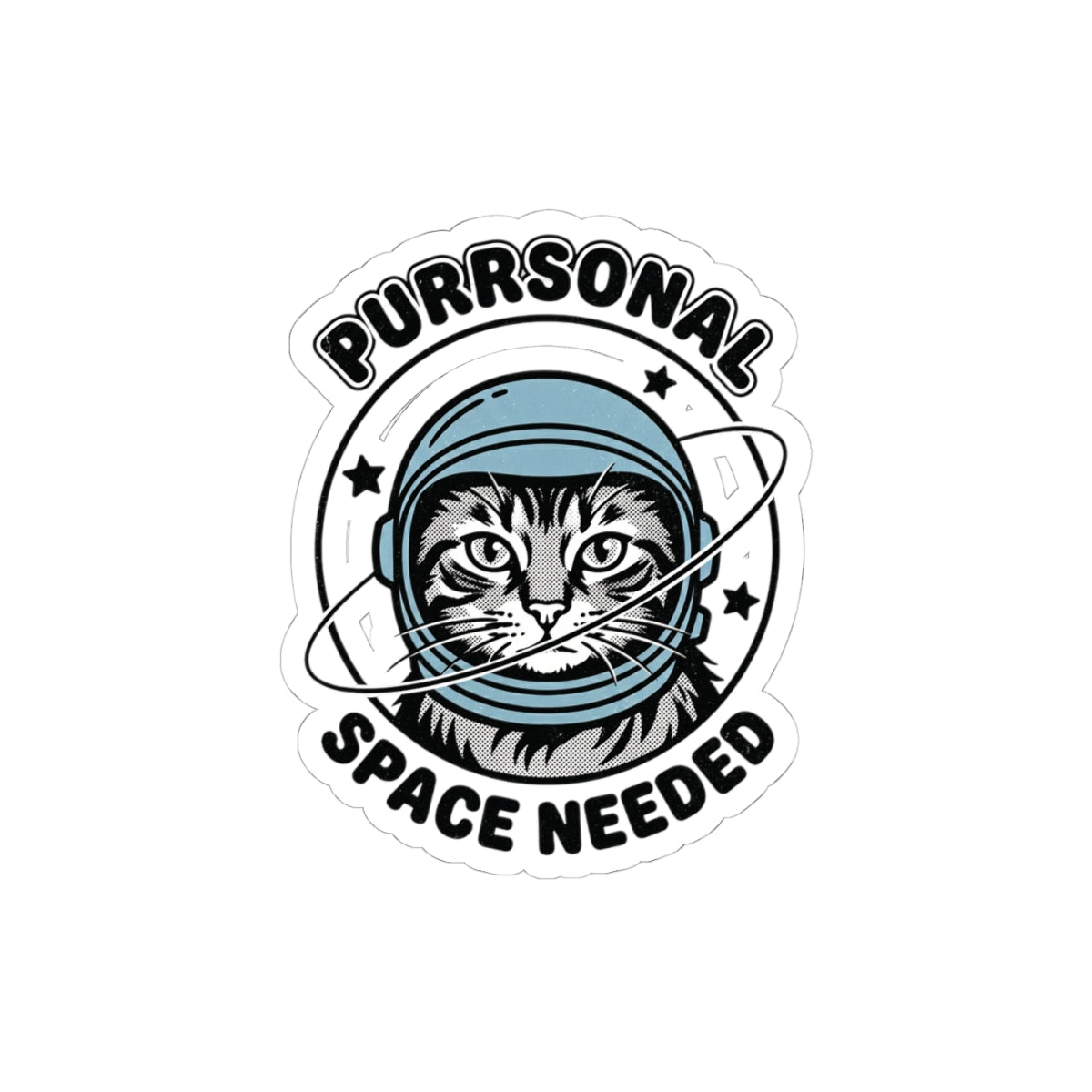 Purrsonal Space Needed Sticker | Cat Astronaut, Cute Space Cat Kiss-Cut