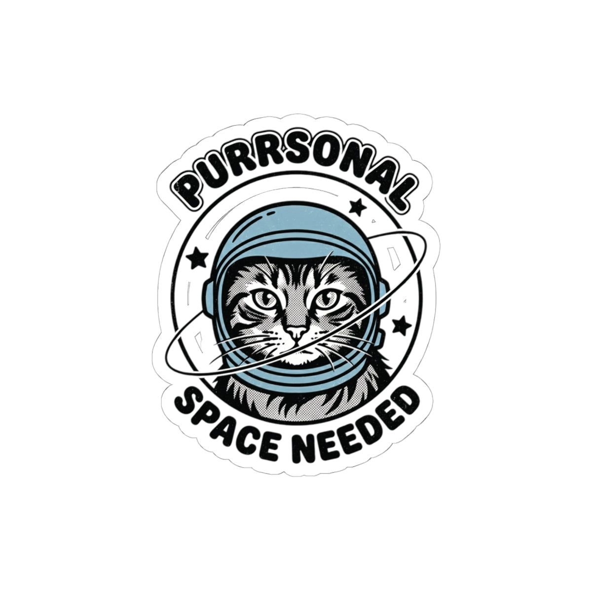 Purrsonal Space Needed Sticker | Cat Astronaut, Cute Space Cat Kiss-Cut