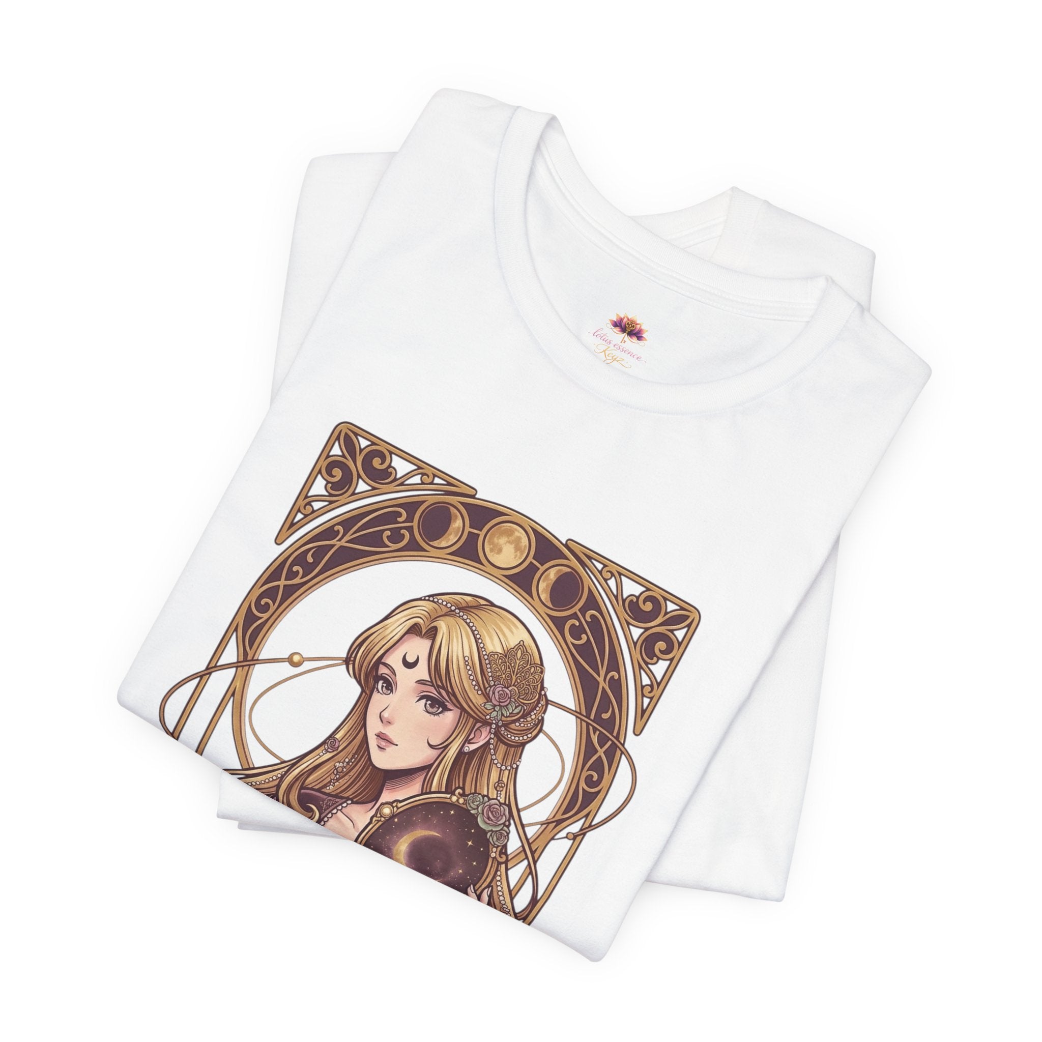 Celestial Mirror Tee | Anime Magical Girl Art | Healing Aesthetic Graphic T-Shirt