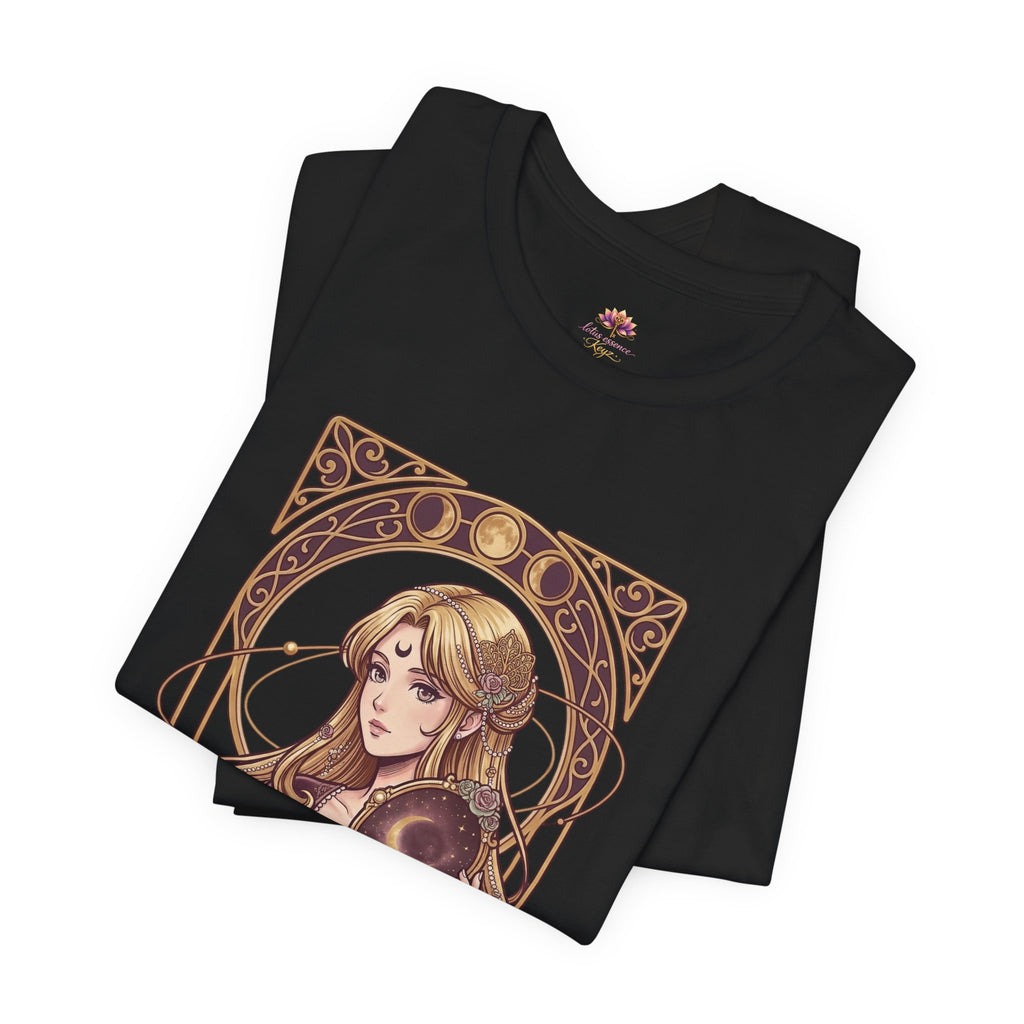 Celestial Mirror Tee | Anime Magical Girl Art | Healing Aesthetic Graphic T-Shirt