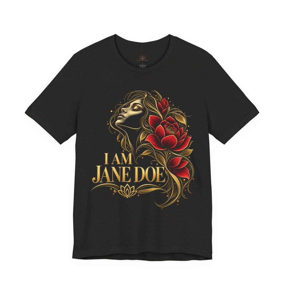I Am Jane Doe Floral Portrait T-Shirt