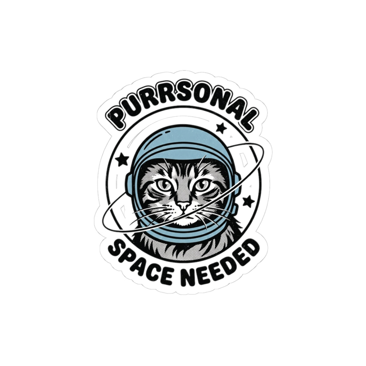 Purrsonal Space Needed Sticker | Cat Astronaut, Cute Space Cat Kiss-Cut