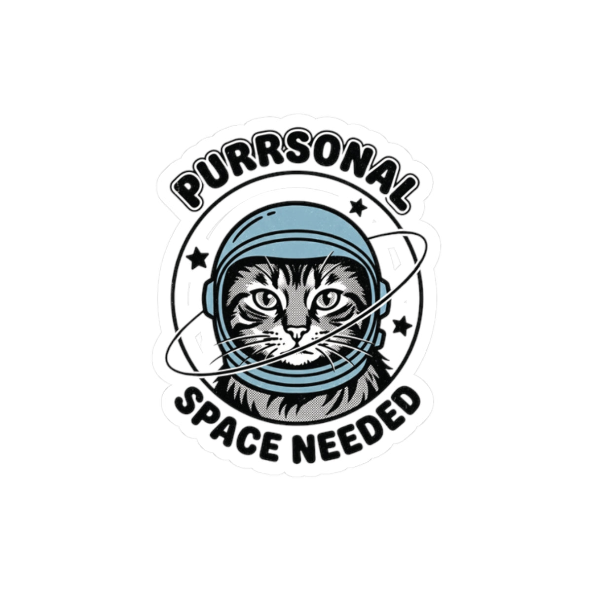 Purrsonal Space Needed Sticker | Cat Astronaut, Cute Space Cat Kiss-Cut