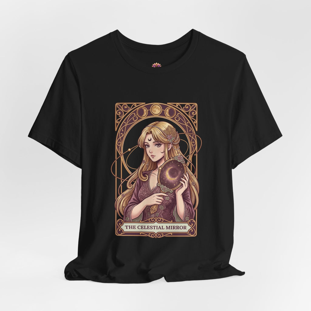 Celestial Mirror Tee | Anime Magical Girl Art | Healing Aesthetic Graphic T-Shirt