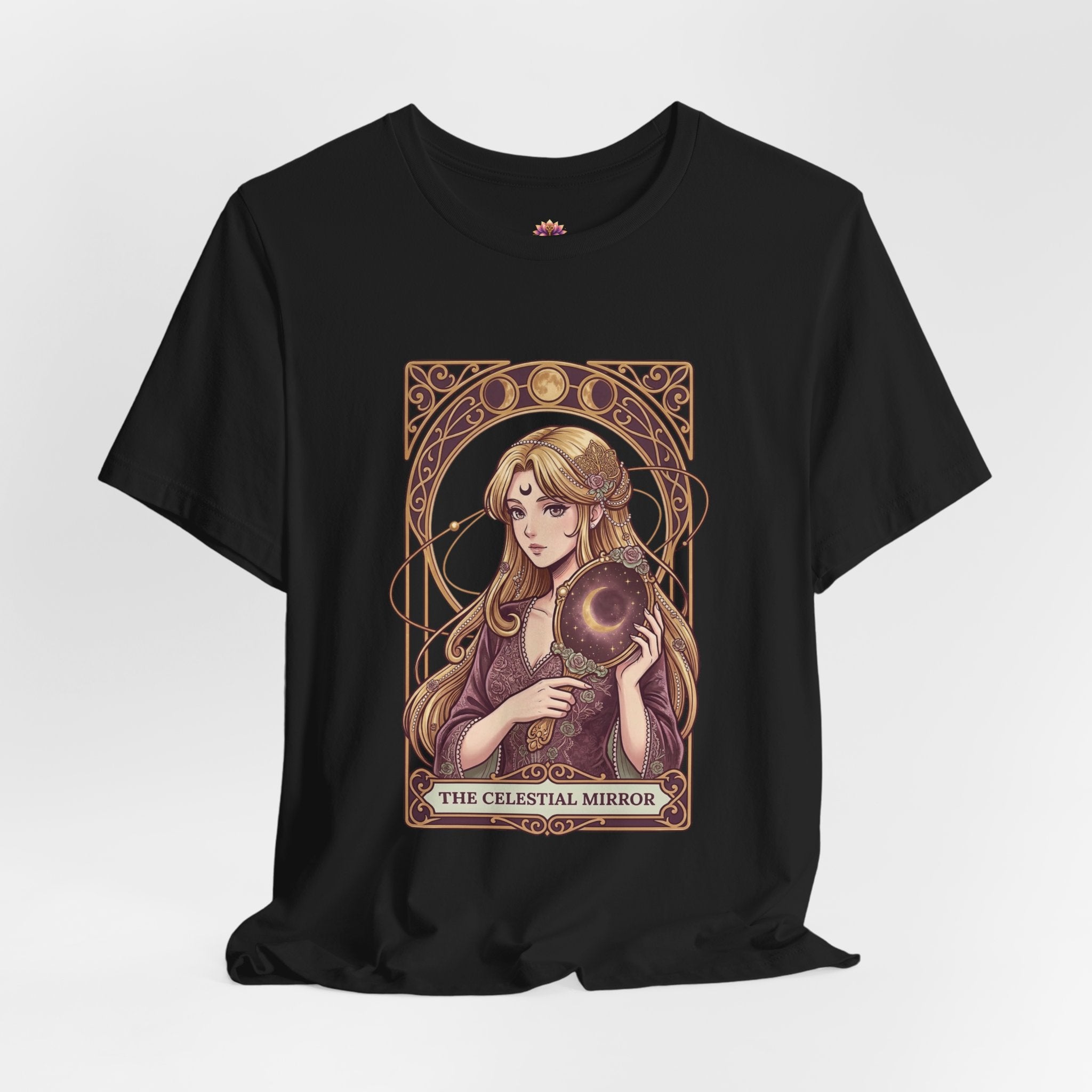 Celestial Mirror Tee | Anime Magical Girl Art | Healing Aesthetic Graphic T-Shirt