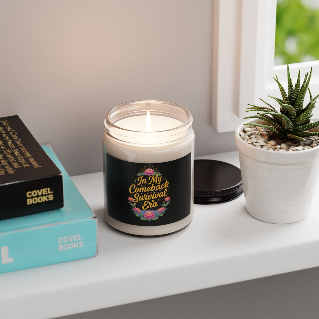 Lotus Essence Keyz Scented Soy Candle — 9oz Aromatherapy Candle for Healing & Mindful Journey