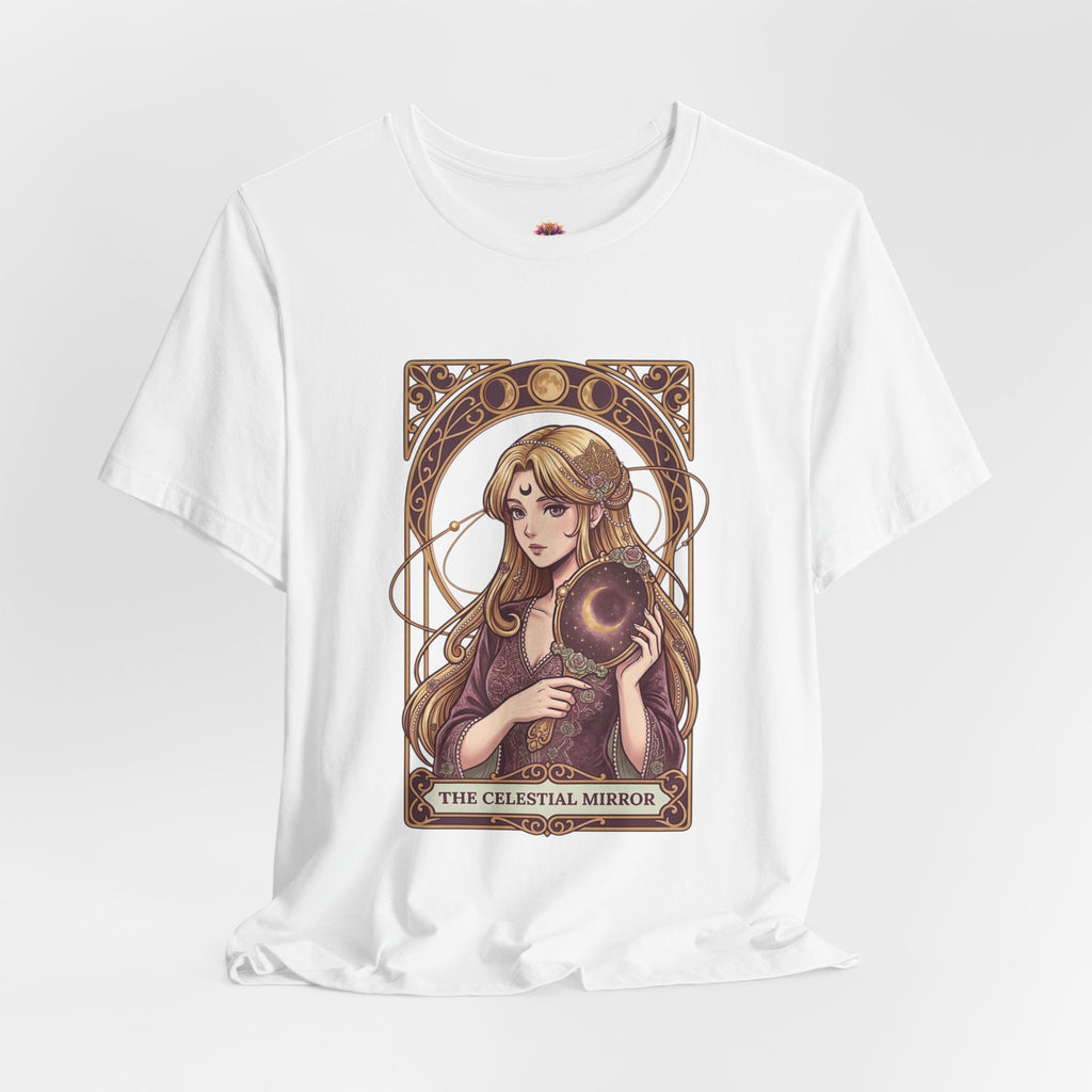 Celestial Mirror Tee | Anime Magical Girl Art | Healing Aesthetic Graphic T-Shirt