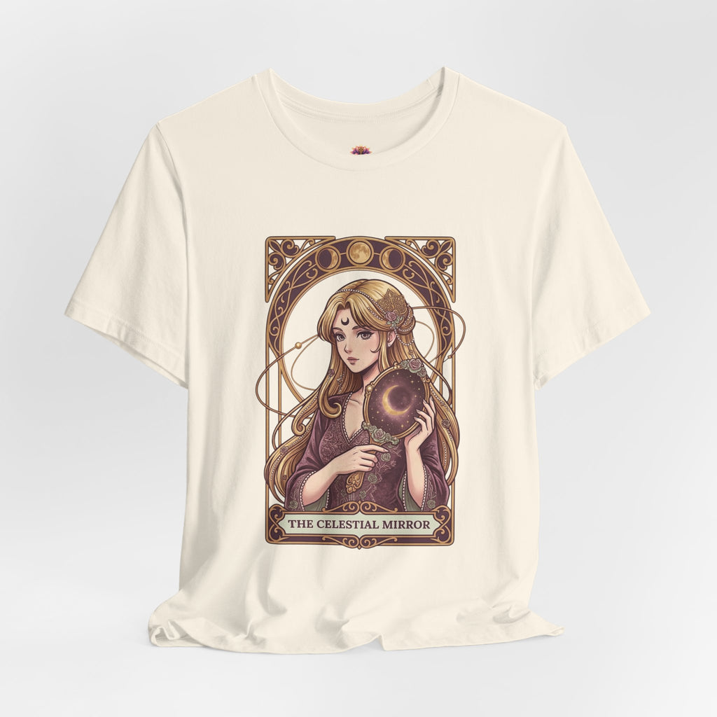 Celestial Mirror Tee | Anime Magical Girl Art | Healing Aesthetic Graphic T-Shirt